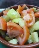 Mini ensalada de tomate y pepino
