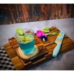 A picture of Summer/Ramadan Special: Blue Lagoons-Chia Mojito.