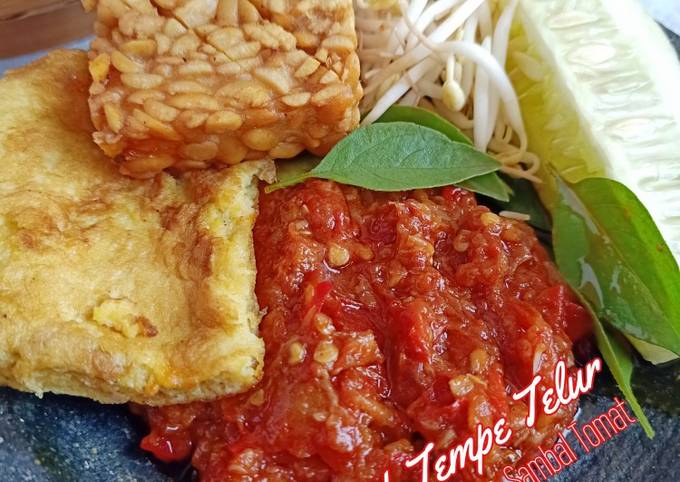 727. Geprek Tempe Telur Sambal Tomat