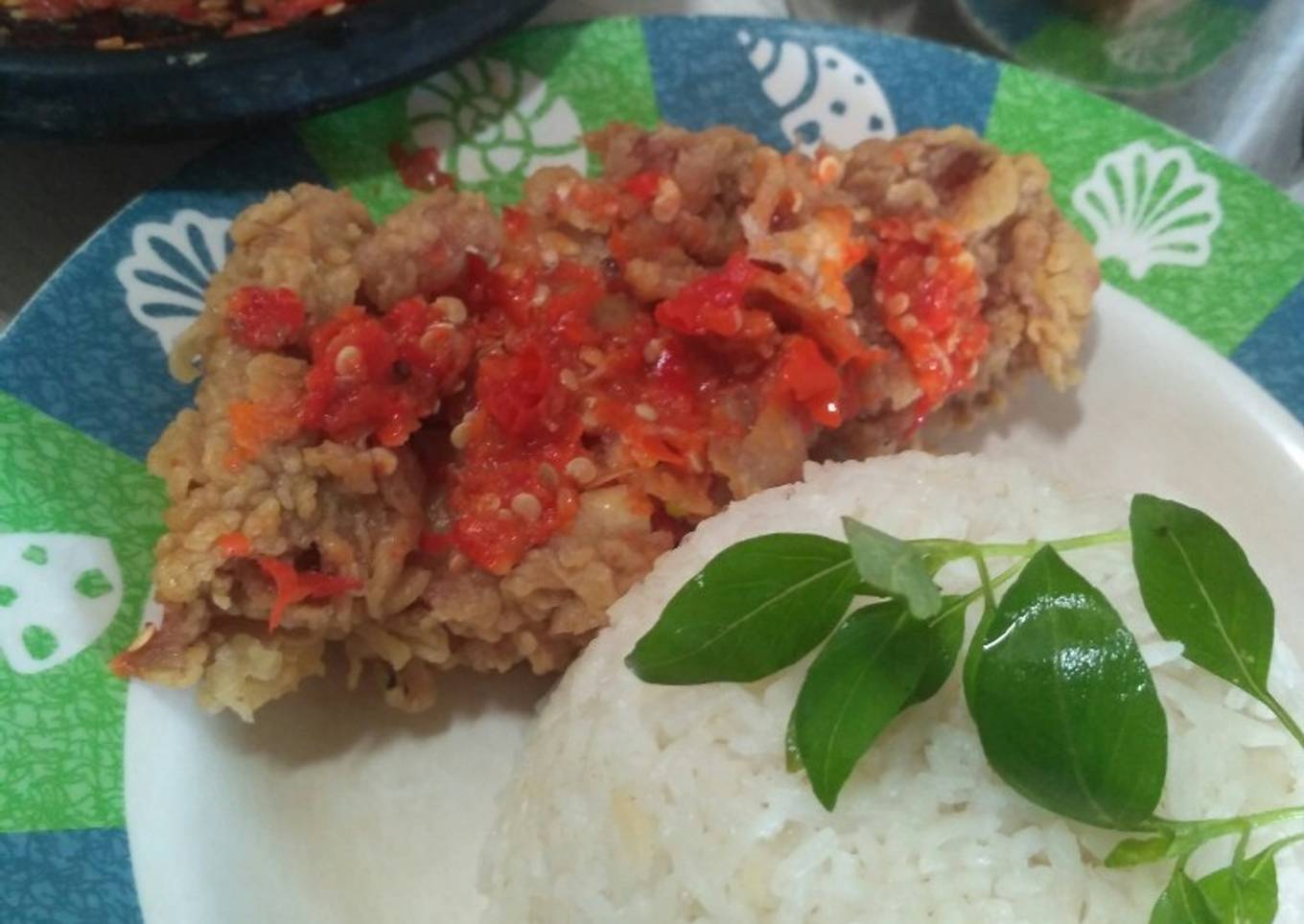 Ayam geprek mercon
