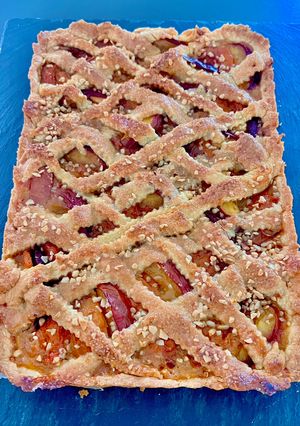 A picture of Apricot and Nectarine Tart.