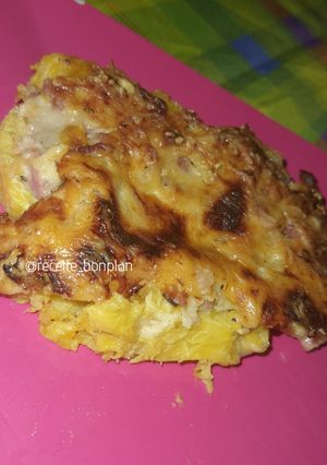 Une photo de Gratin de banane jaune