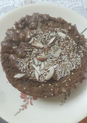 A picture of Whole wheat and jaggery cake  eggless  cake.