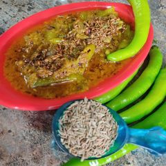 Spicy chilly with cumin seeds A picture of Spicy chilly with cumin seeds.