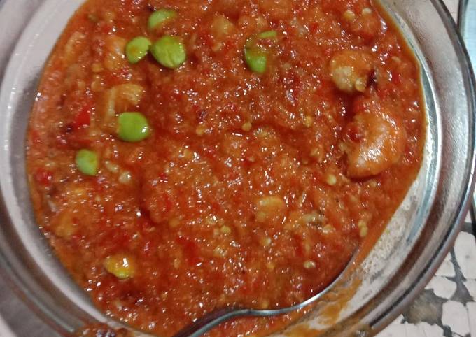 Resep membuat Sambel udang pete sajian Lebaran yang nagih banget