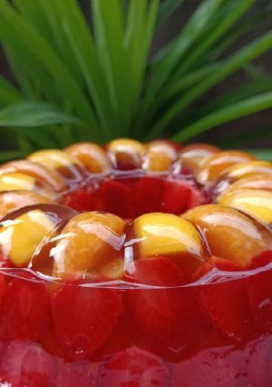 Foto resep Puding Buah Simpel🍓🥭🍇