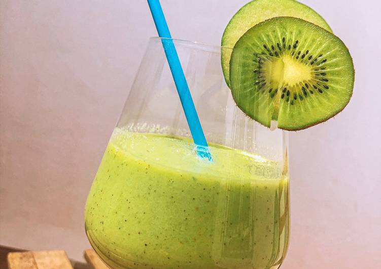 Smoothie manzana y kiwi 🍏🥝🥬