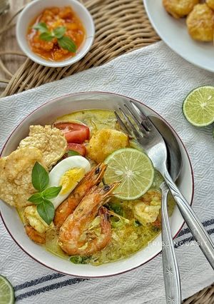 Foto resep Soto Udang Medan dengan Susu Evaporasi