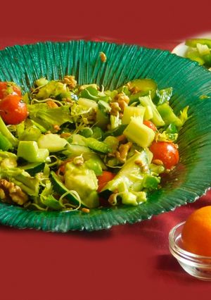 A picture of A salad to kill for.