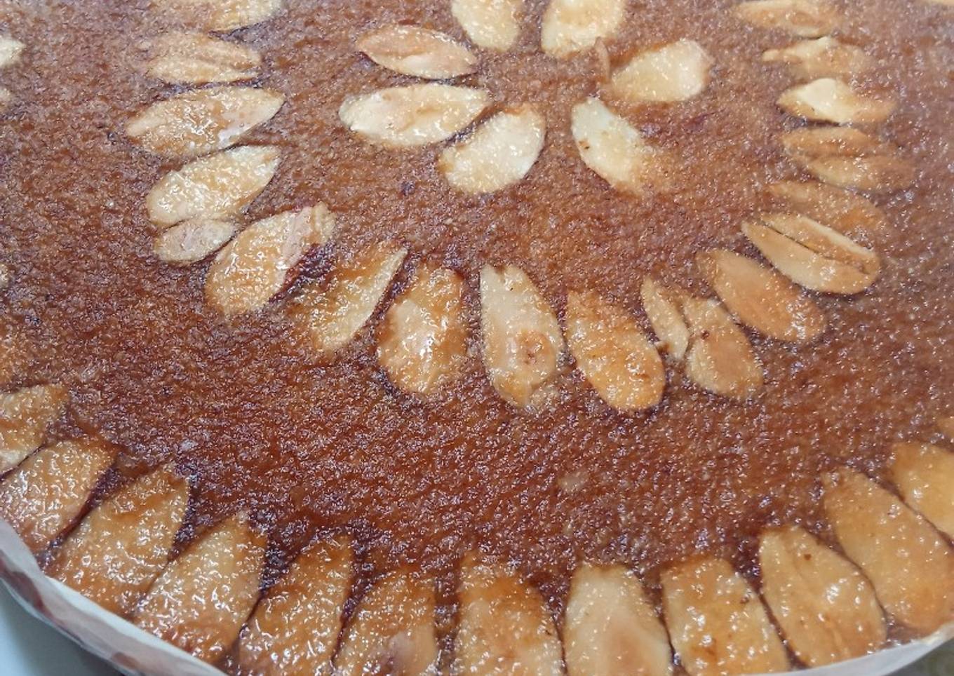 Almond cake in microwave