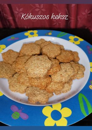 Gyors kókuszos keksz - teljes kiőrlésű recept fotója