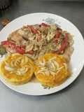Pez Ángel y tortilla de zapallo (calesita)