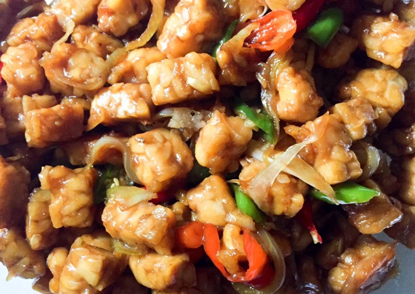 14. Tumis tempe saus tiram
