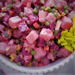 A picture of Russian Potato Salad.