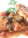 Baccalà con Pachino, Olive Taggiasche e Capperi