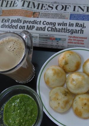A picture of Appam with hot coffee.