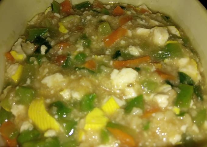 Bubur oatmeal (menu diet)