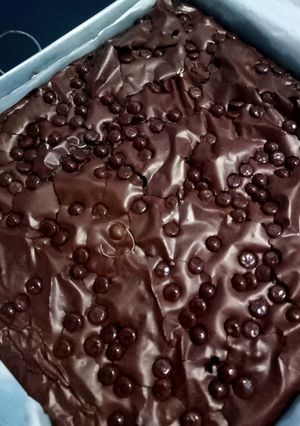Foto resep Brownies Chocochips Panggang Shiny Crust