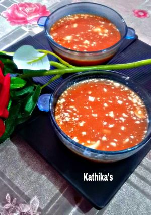টমেটো এগড্রপ  স্যুপ(tomato egg drop soup recipe in Bengali) রেসিপির প্রধান ছবি