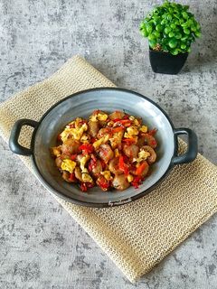Foto resep Bakso dan Telur Orak Arik Sambal Jeletot