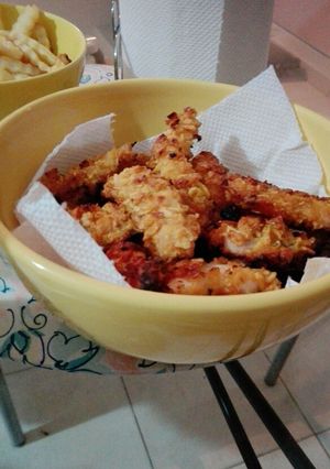 Una foto de Pollo rebozado con cereales!! Receta fácil y rica