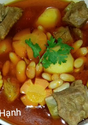 Hình của món Sườn Nấu Đậu.