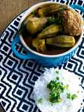 Bamia, Gombo à la sauce tomate et viande de veau