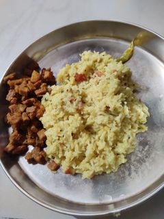 பருப்பு கலவை சாதம், உருளைக்கிழங்கு வருவல் செய்முறை முக்கிய புகைப்படம்
