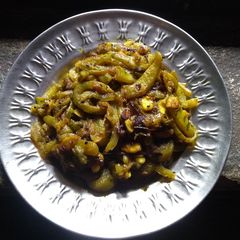 A picture of Snake gourd stir fry.