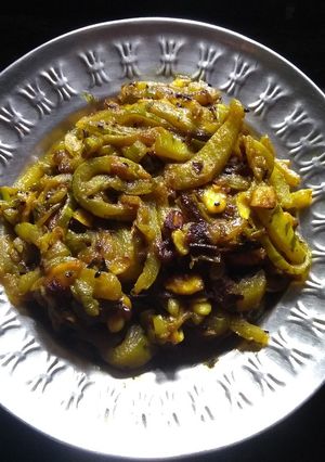 A picture of Snake gourd stir fry.