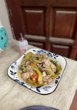 Hình của món Lòng Xào Dưa.