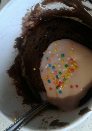 A picture of 3 Ingredient chocolate mug cake.