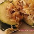 Calabacín relleno de pimientos del piquillo y champiñones