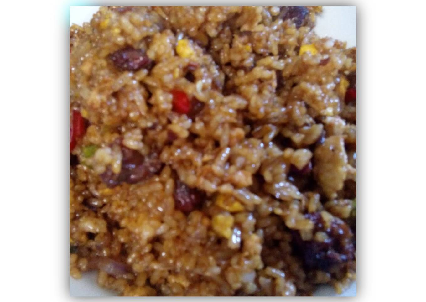 Nasi goreng special udang plus lidah sapi (resep Sis Eka)