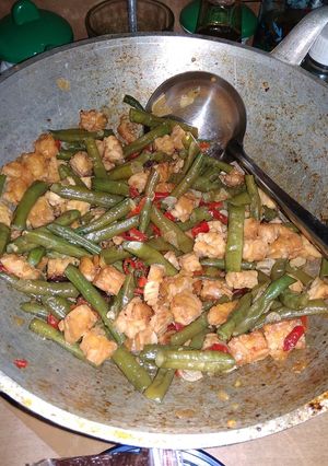 Foto resep Tumis kacang panjang + tempe