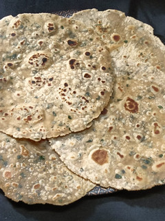 A picture of Curry leaves Chapati.