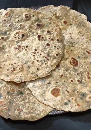 A picture of Curry leaves Chapati.