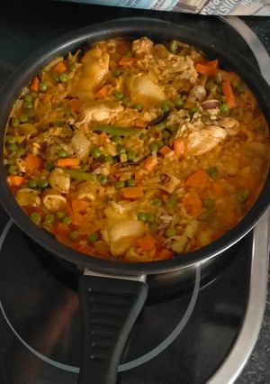 Una foto de Paella rápida