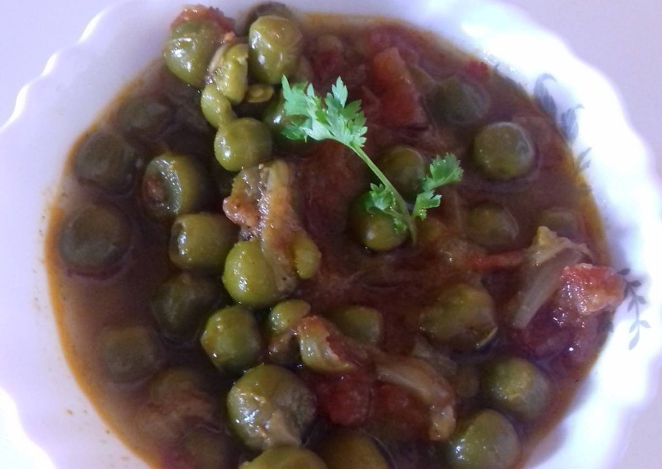 Green peas ghughni