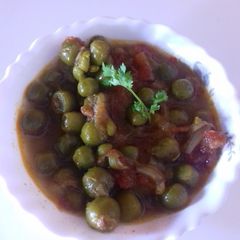 A picture of Green peas ghughni.