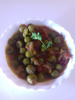 A picture of Green peas ghughni.