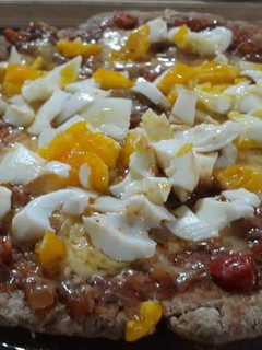 Una foto de Pizza integral sin horno ni levadura