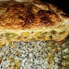 Una foto de Tarta de zapallitos y muzzarella