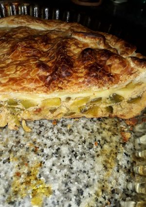 Una foto de Tarta de zapallitos y muzzarella