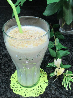 Una foto de Batido de plátano con germen de trigo