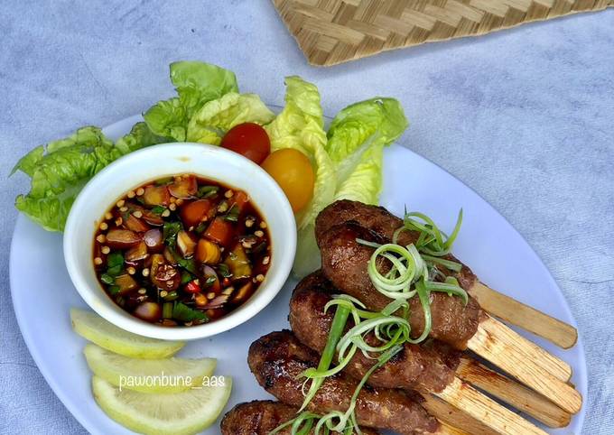 Resep Sate Daging Sapi Cincang Oleh Pawonbune Aas Cookpad