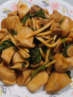 涼拌麻油杏鮑菇 的食譜成品照片