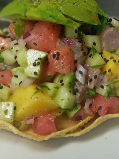Una foto de Tostada caribeña