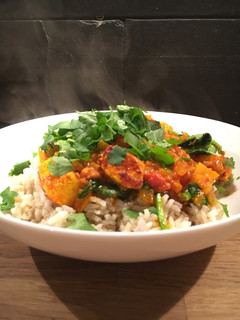 A picture of Paneer and Spinach curry.