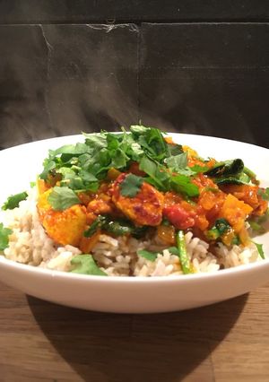 A picture of Paneer and Spinach curry.